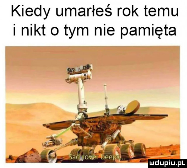 kiedy umarłeś rok temu i nikt o tym nie pamięta