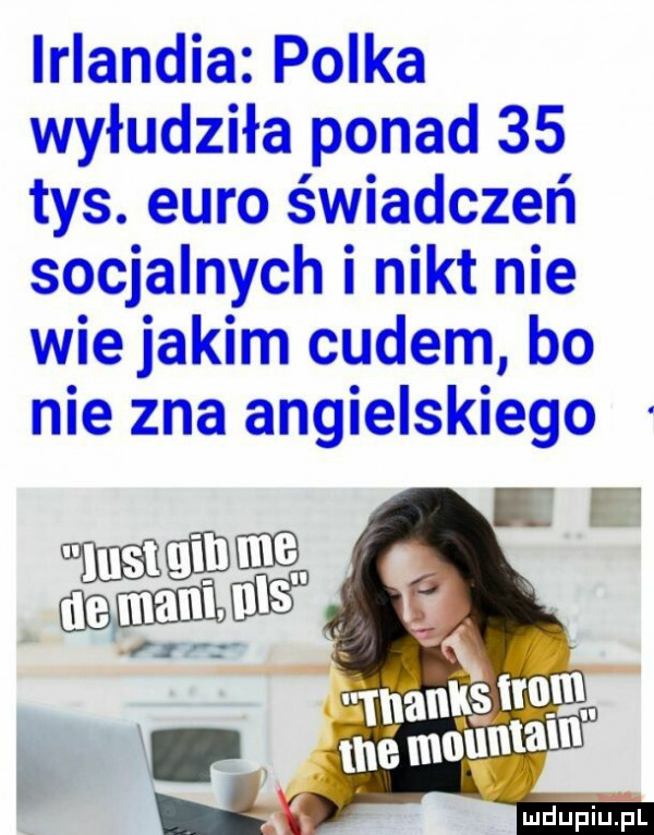 irlandia polka wyłudziła ponad    tys. euro świadczeń socjalnych i nikt nie wie jakim cudem bo nie zna angielskiego