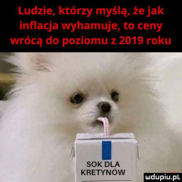 ludzie którzy myślą że jak inflacja wyhamuje to ceny wrócą do poziomu        roku sok dla sretye ow
