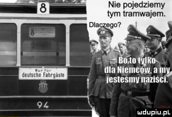 nie pojedziemy tym tramwajem. dlatego   w   miami iesieśmvnaziści