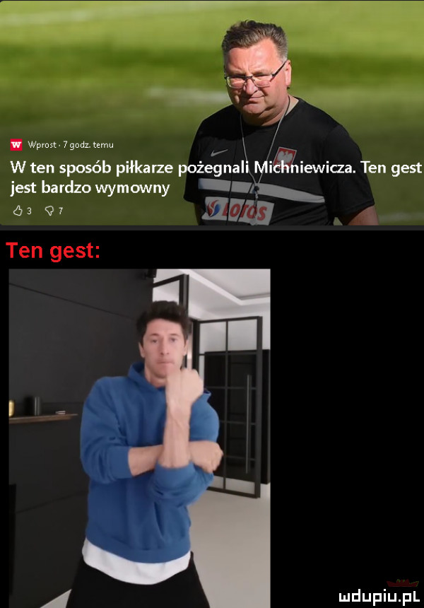 lu i. xx wprost  gndzłemu v w ten sposób piłkarze pożegnal widza. ten gest jest bardzo wymowny. a ma