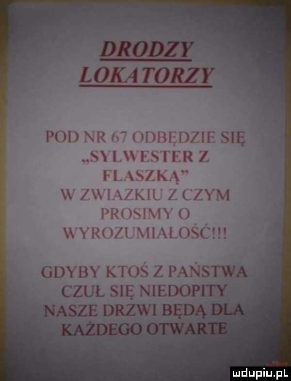 pod nr h odbędzie się sx lw ester z fl ąszką w zu i kil l zbm pr  si  y. wyru l n iialosc gdyby ktos z panstwa