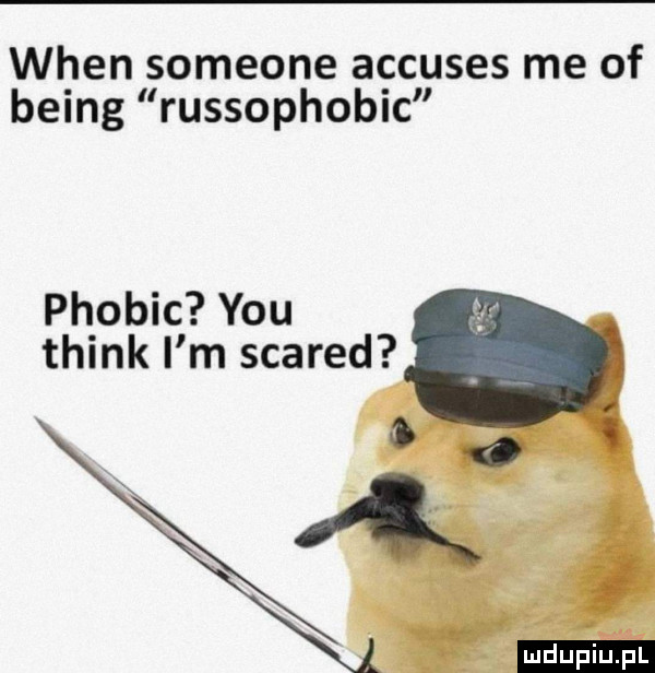 wien someone agcuses me of being russophoblc phobic y-u think i m scared