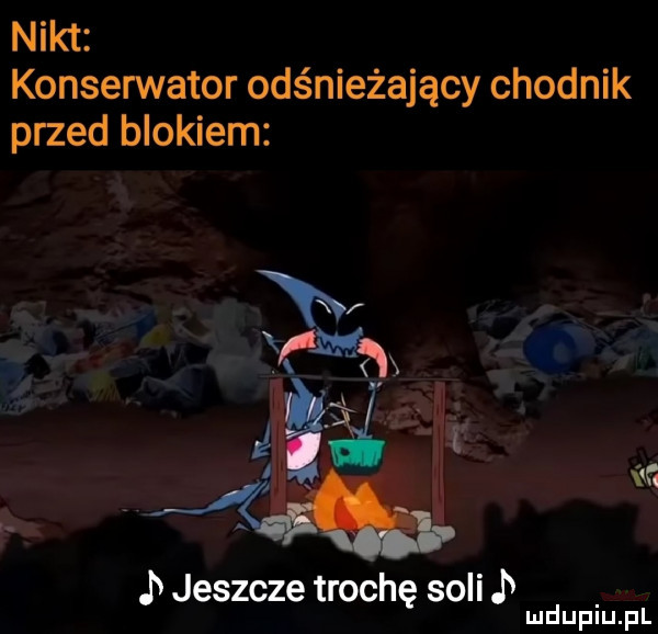 nikt konserwator odśnieżający chodnik przed blokiem r x max i i j jeszcze trochę soli j g