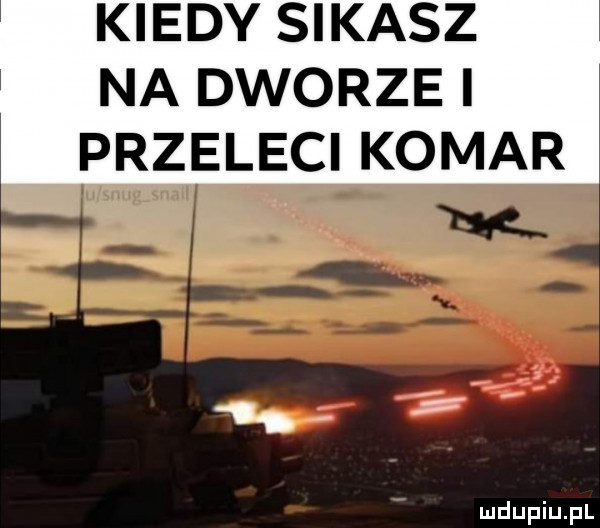 kiedy sikasz na dworze i przeleci komar w