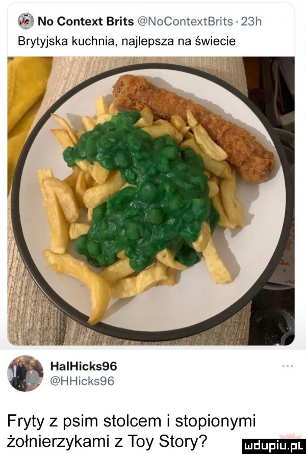 i na content briks nocomextbrits   h brytyjska kuchnia najlepsza na świecie. halhicstg. hhick    fryty z psim stolcem i stopionymi żołnierzykami z tey story