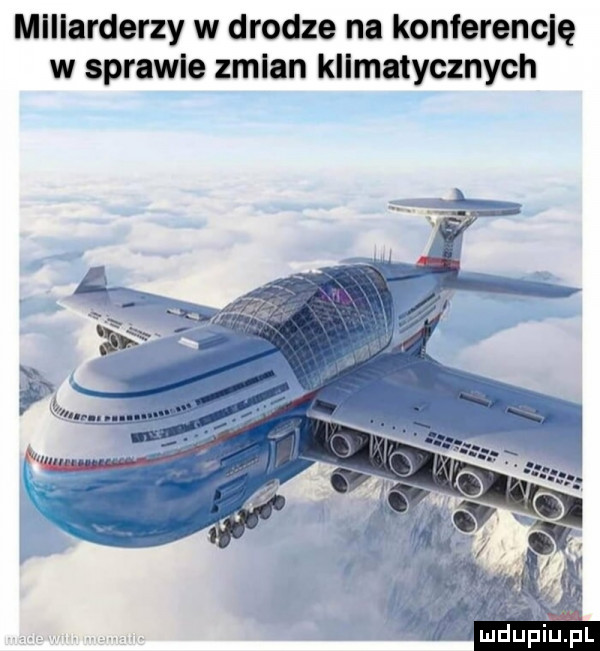 miliarderzy w drodze na konferencję w sprawie zmian klimatycznych