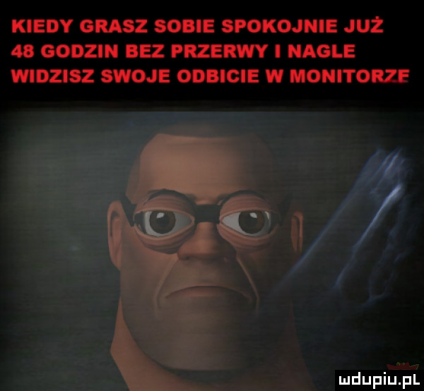 kiedy grasz sobie spokojnie juz    godzin bez przerwy i nagle widzisz swoje oobioie w honitorze