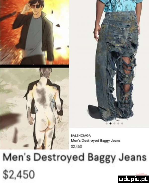 w ba aaaaaaaa mun s dssnoyed bam jian       men s destroyed buggy jeans