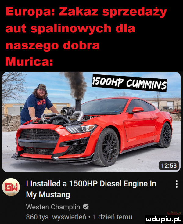 installed a     hp diesel engine in my mustang weston champlin    tys. wyświetleń   dzień temu