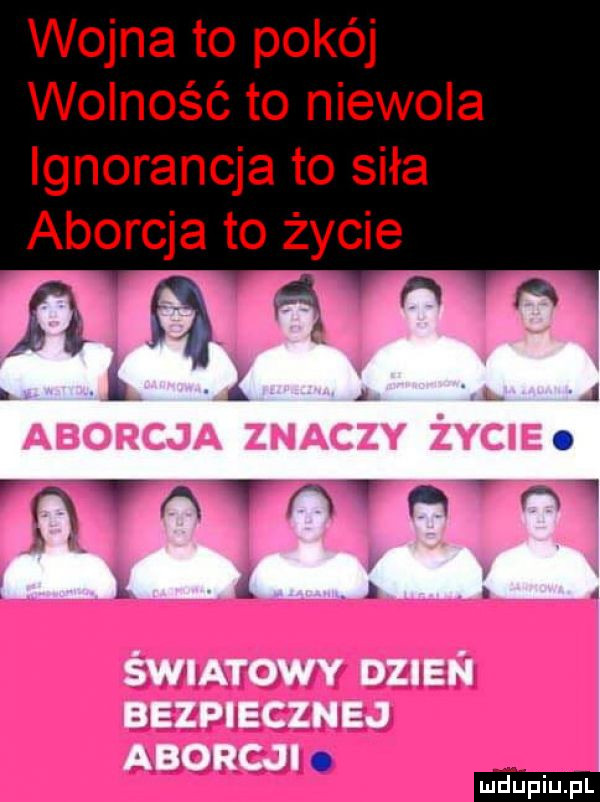 a. l. aborcja znaczy życie. lam światowy duleń bezpiecznej aborcji