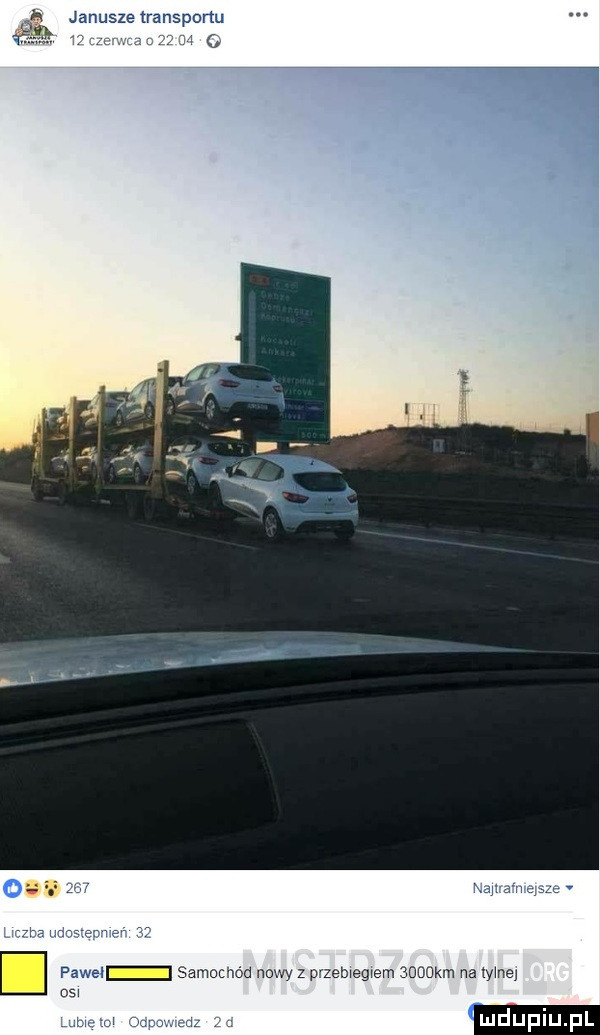 janusza transportu. abakankami mr. ma e fawel samochód nowy z przebxegwem     m na mne. abakankami t. u w