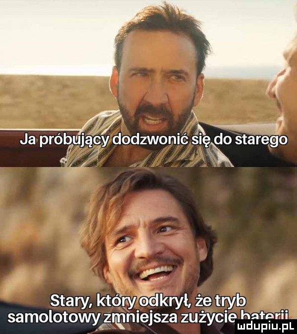 stary któ ry odkrył że tr yb samolotowy zmniejsza zużycie