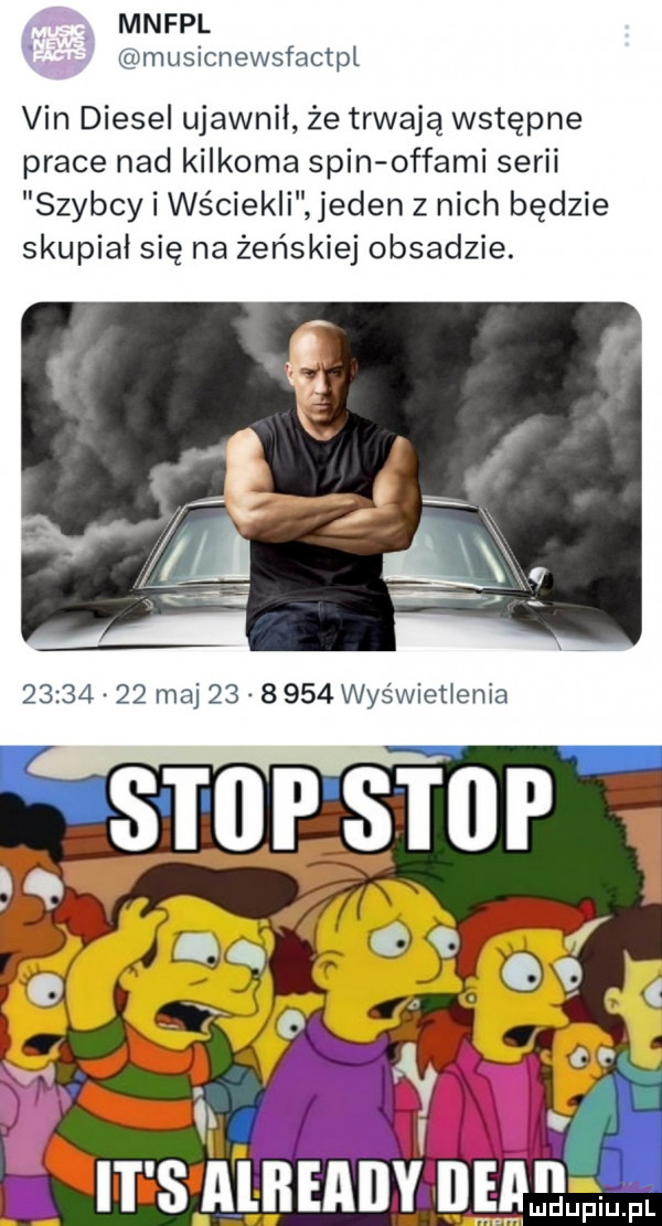mnfpl musicnewsfactpl vin diesel ujawnił że trwają wstępne prace nad kilkoma spin offami serii szybcy i wściekli jeden z nich będzie skupiał się na żeńskiej obsadzie