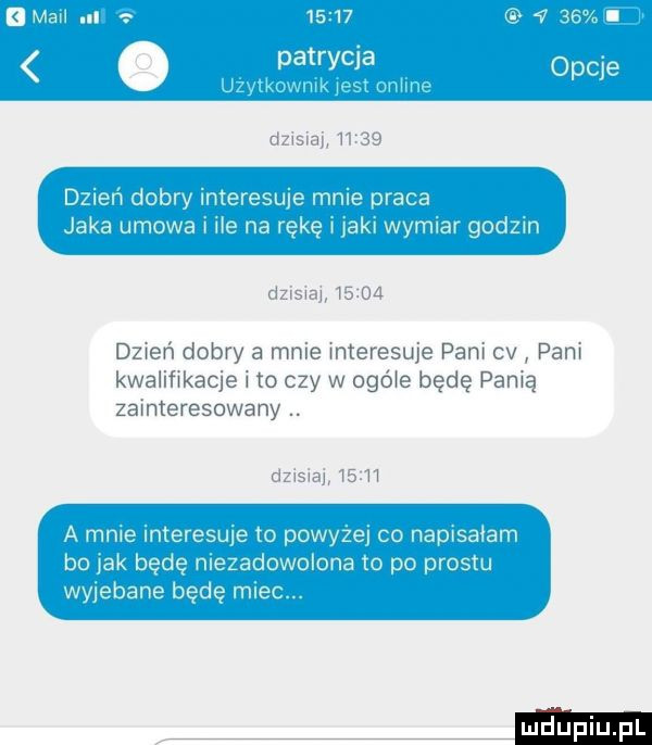 mam ul      t      i opcje patrycja zlen dobry interesuje mnie praca jaka umowa w he na rękę w jak wymiar godom dm w dom ra tlw mt wbo pam r pam ah ma ho c ogmę będę p zm vtor    c a mms interesie io powyje co naprsalam bo jak będę mezadowolona io po prestu wie bace będę miec