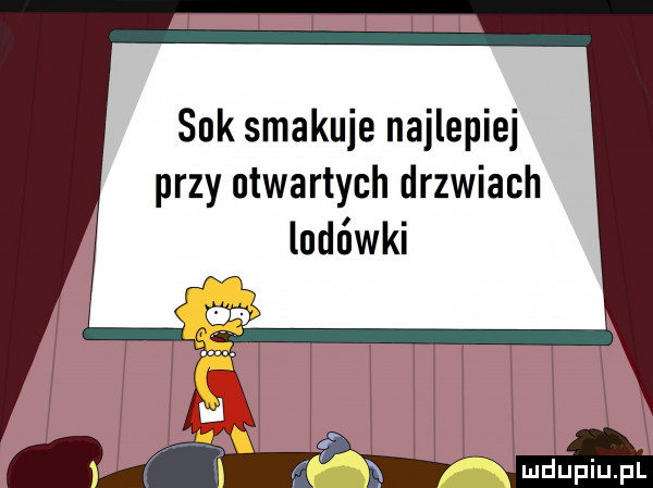 sak smakuje najlepiej przy otwartych drzwiach lodówki