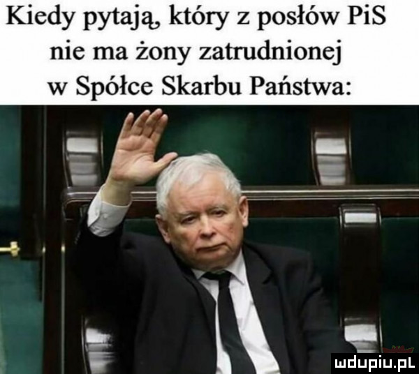 kiedy pytają który z posłów pis nie ma żony zatrudnionej w spółce skarbu państwa
