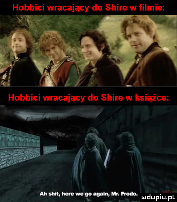 hobbici wracający do shire w ﬁlmie hobbici wracający do shire w książce    a. l par   z mmm rwą