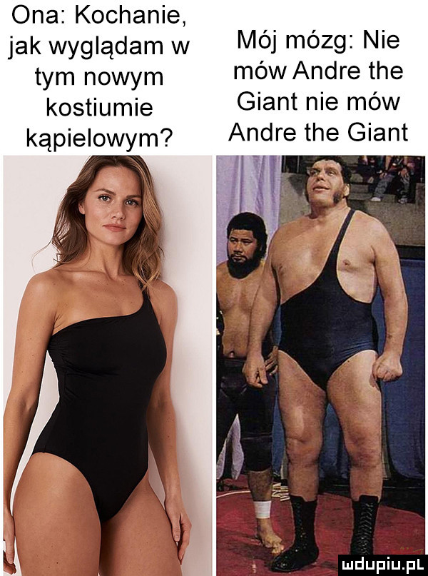 ona kochanie jak wyglądam w mój mózg nie tym nowym mów andre tee kostiumie géant nie mów kąpielowym andre tee géant   n x