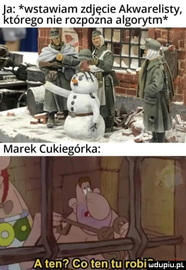 ja wstawiam zdjęcie akwarelisty ktorego nie rozpozna algorytm flm m rek cukiegérké a. abakankami mdupiupl