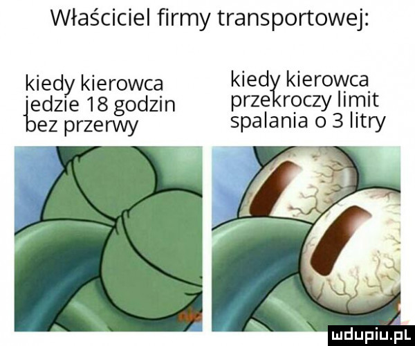 właściciel firmy transportowej kiedy kierowca kiedł kierowcą adme    godzin prze raczy limit ez przerwy spalania o   litry