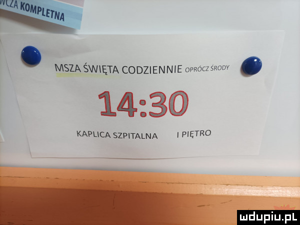 msza święta codziennie magnum.       kapueaszpitalna ipietro