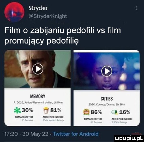 m stryder figuxr km film o zabijaniu pedofili vs film promujący pedofilię l i cuiies    a    m-c zm mums sm