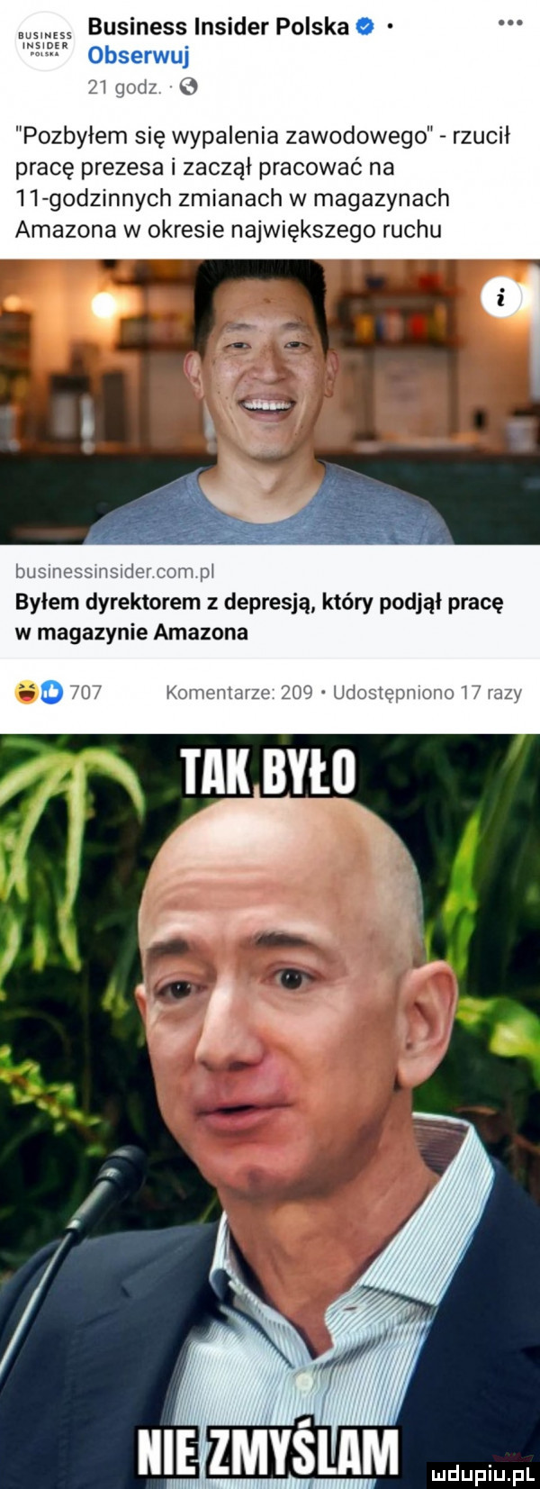 business insider polska msinzn    godz pozbyłem się wypalenia zawodowego rzucił pracę prezesa i zaczął pracować na    godzinnych zmianach w magazynach amazona w okresie największego ruchu bu derrgm pi byłem dyrektorem depresją który podjął pracę w magazynie amazona.     komentarze     pniono tak było. hme zmvśuuvl