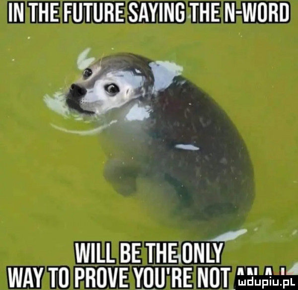 in tee future sayingihe n wuhi will be tee unry wdy t  probe y-u be nut rug p  pf