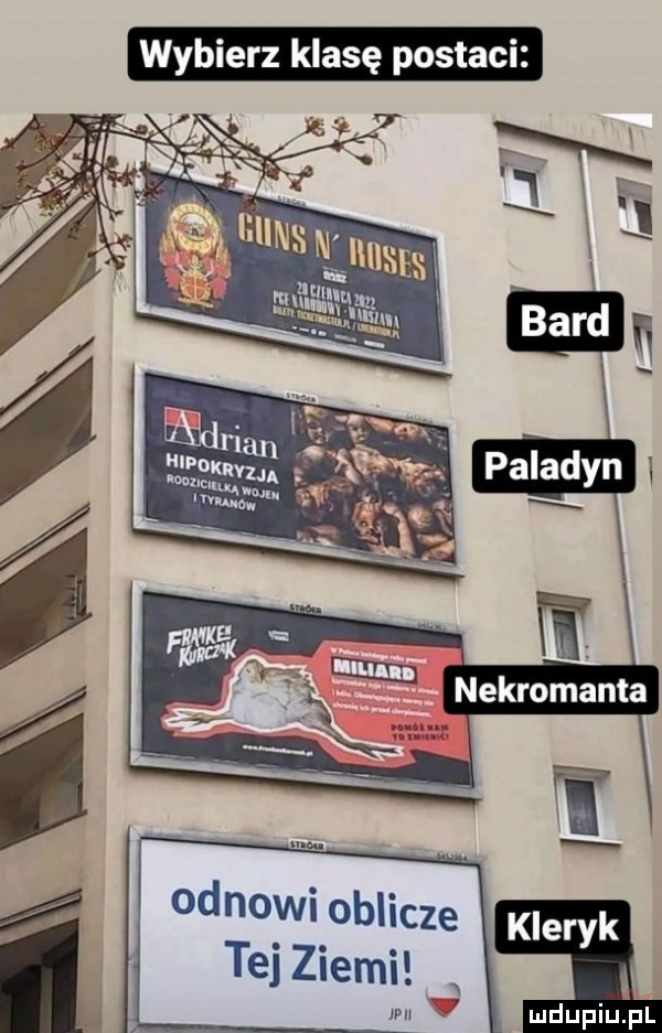 wybierz klasę postaci odnowi oblicze tej ziemi   wn v