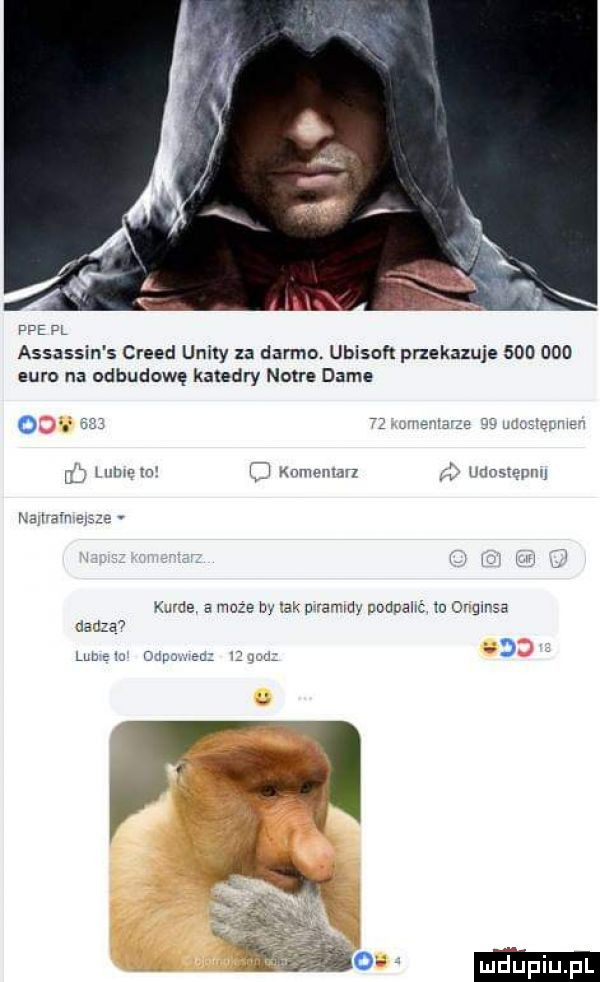 ma assassin s creed unity za darmo. ubisoft pruknzuje         euro na odbudowę katedry notce dame o. t bś mew knmmnan mmmwm mam ku de a moze by żak p te wd mddallć w o gm     dadza