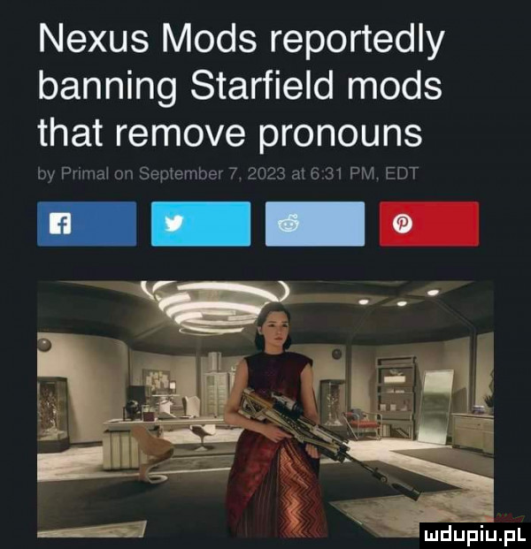 nexus mods reportedly banting starfield mods trat rernove pronouns v  w v           f