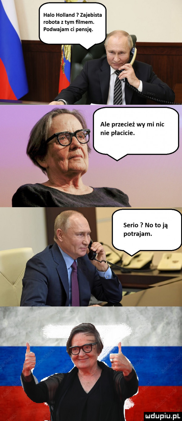 halo holland zajebista robota   tym filmem. podwajam ci pensję. ale przecież wy mi nic nie płacicie. serio no to ją potrajam. w