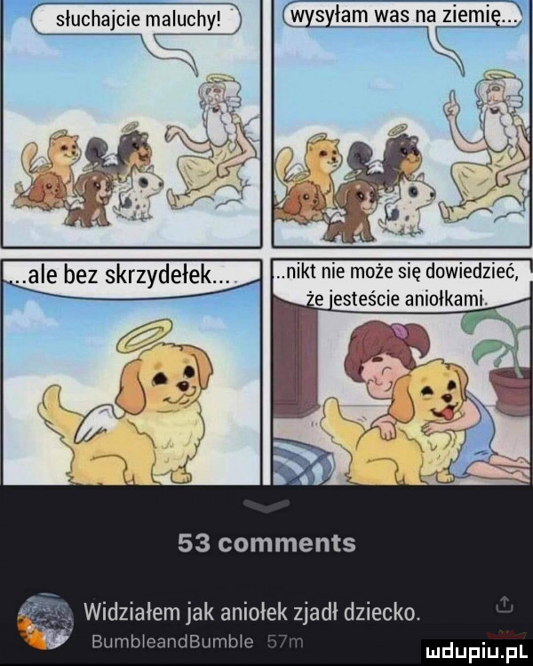 r słuchajcie maluchy s am was na ziemi n vox a    comments widziałem jak aniołek zjadł dziecko. bun wbłeandbumbłe