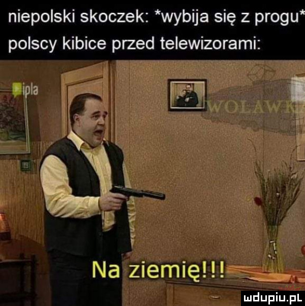 niepolski skoczek wybija się z progu polscy kibice przed telewizorami