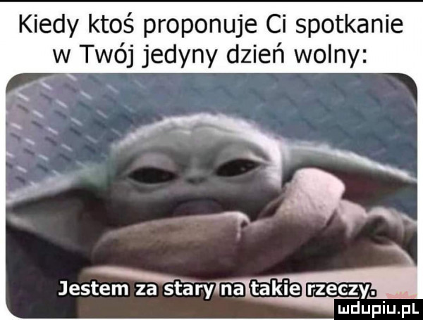 kiedy ktoś proponuje ci spotkanie w twój jedyny dzień wolny jesteś rylnaitakie rzeczy
