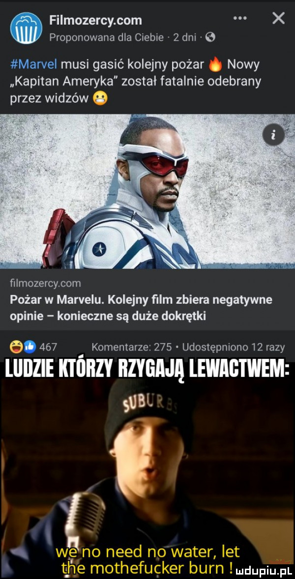 filmozercy com x w proponowana dla ciebie v   dni e. musi gasić kolejny pożar. nowy kapitan ameryka został fatalnie odebrany przez widzów o filmozercy c m pożar w marcelu. kolejny ﬁlm zbiera negatywne opinie konieczne są duże dokrętki ebi     komentarze     udostępniono    razy lllilzie którzy iizygają lewactwem uml we   nerd no wader let th n we mothefucker barn imdupii ﬁ