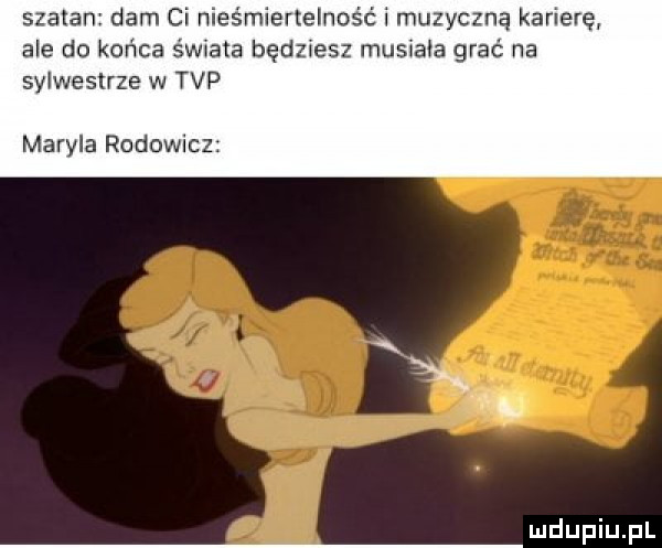 szatan darn ci nieśmiertelność i muzyczną karierę ale do końca świata będziesz musiała grać na sylwestrze w tvp maryla rodowicz