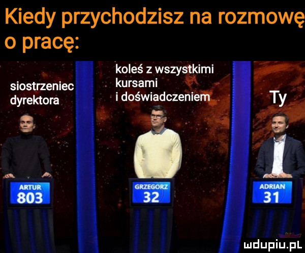 kiedy przychodzisz na rozmowę o pracę koleśzwszystkimi. siostrzeniec. kursami   dyrektora ikos wiadczeniel ś ty i   w r