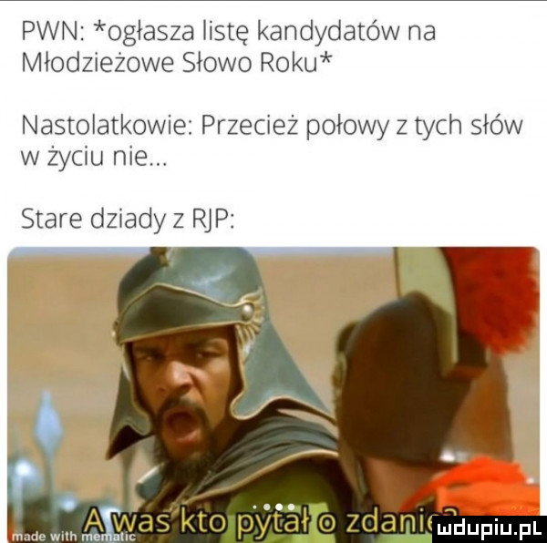 pwn ogłasza listę kandydatów na młodzieżowe słowo roku nastolatkowie przecież połowy z tych słów w życiu nie stare dziady z rjp. abakankami nadewnhró was kto pyta auc