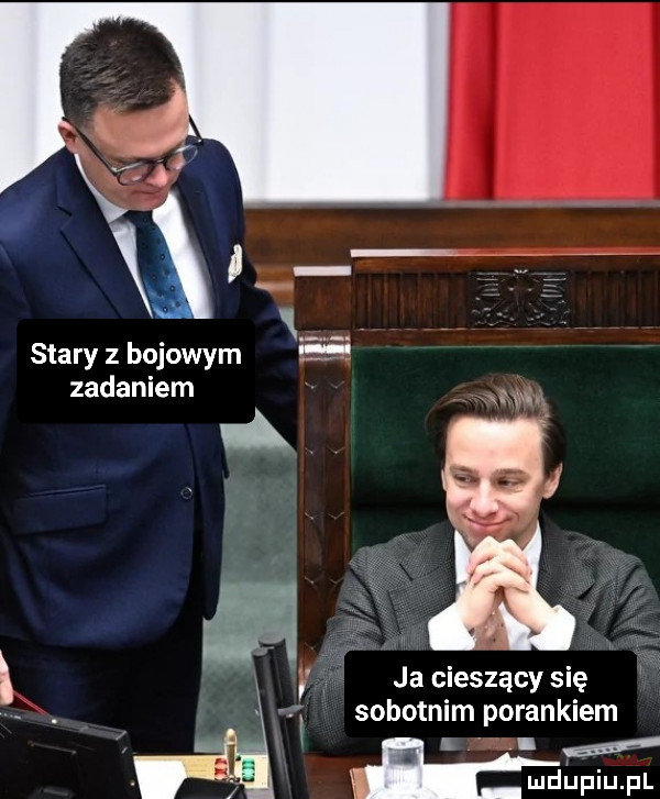 stary z bojowym zadaniem ja cieszący się. sobotnim porankiem i kingf ludupiu. pl