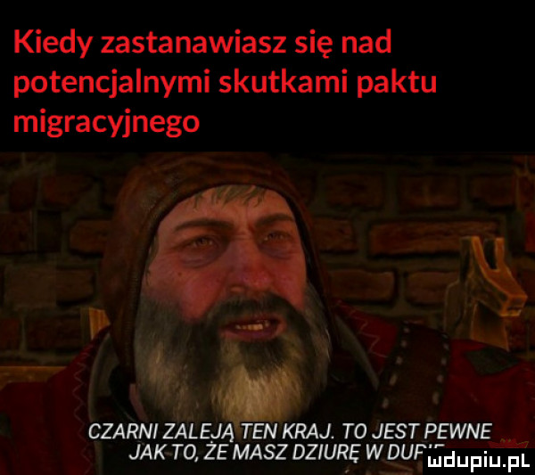 kiedy zastanawiasz się nad potencjalnymi skutkami paktu migracyjnego czarni zaleją ten kraj to jest pewne jak to ze masz dziurę w dufjdufm fl