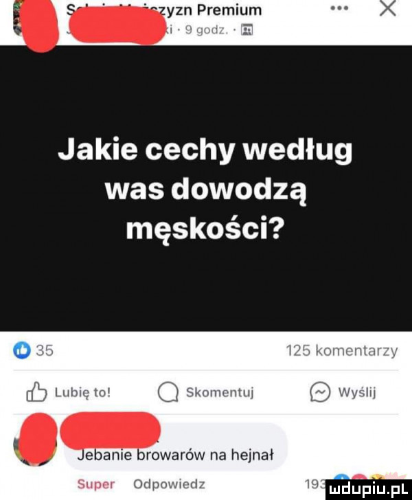 yan premium jakie cechy według was dowodzą męskości m vwmwumv lum mw q smnwmw www. earle rowerów na hejnał oder luduapiupl