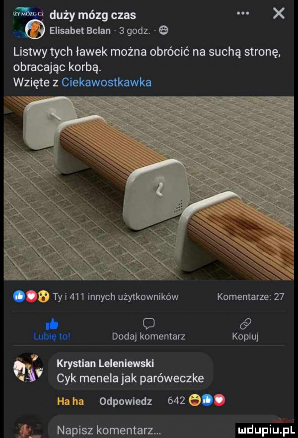 md duży mózg czas x g elisabet bclan   godz. o listwy tych iawek można obrócić na suchą stronę obracając korbą. wzięte z ciekawostkawka   ty i     innych użytkowników komentarze    i o   w to dodaj komentarz kopiuj q krym umialam. cyk menelajak paróweczce haba odpowiedz      j napisz komentarz