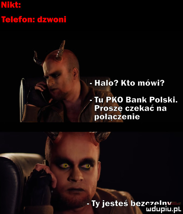 nikt telefon dzwoni halo kto mówi twą bank polski. pro czekać na poiągśev nie zn nin v mduplu pl