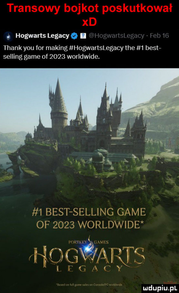 hogwanslegacyq thank y-u fur making hogwanslegacy tee   best selling game of      worldwide.  best selling game of      worldwide i ma mx