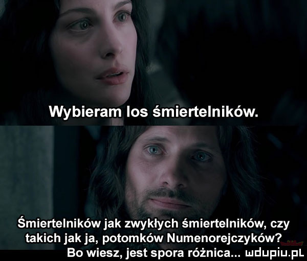 wybieram los śmiertelników. abakankami śmiertelników jak zwykłych śmiertelników czy takich jak ja potomków numenorejczyków bo wiesz jest spora różnica