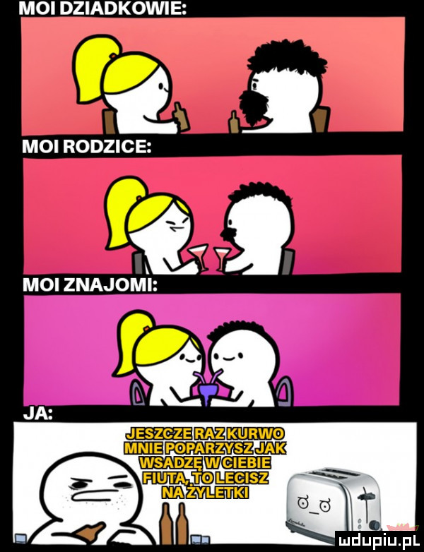 moi dziadkowie a moi rodzice i t i moi znajomi jeszcze eee m w ja lecisz mduńiupl
