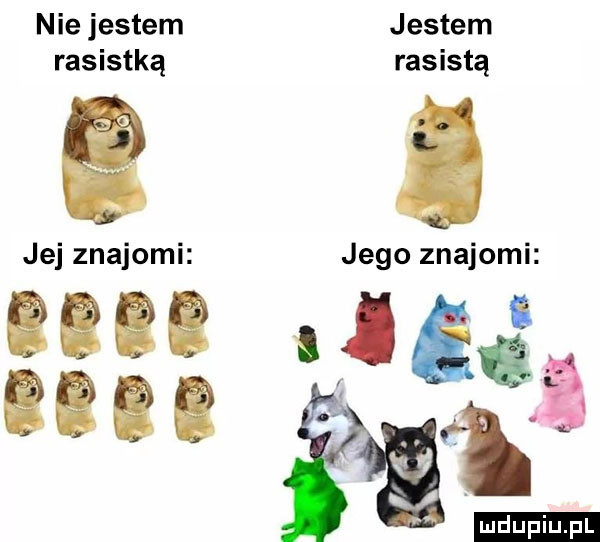 nie jestem jestem rasistką rasistą jej znajomi jego znajomi. h   w