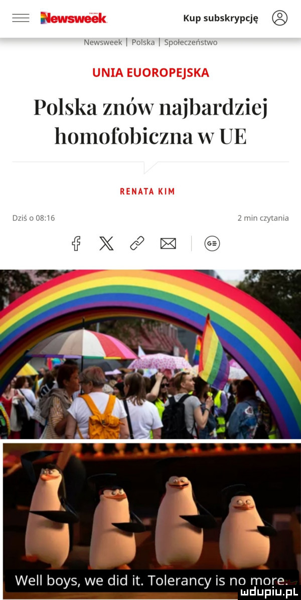 kup subskrypcję newsweek piwsko spommńsrwo polska znów najbardziej homofobiczna w ue menos w z mm rzymmd xcqe will boks we ddd it. tolerancy is no more. mduplu pl
